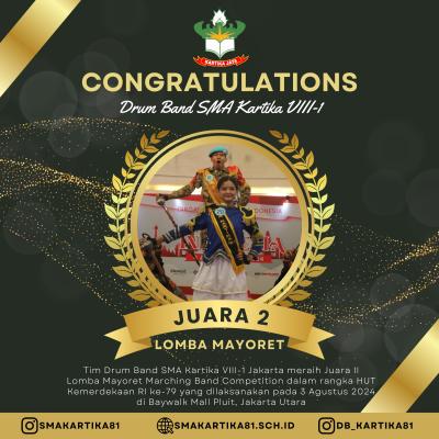 Db Kartika Juara 2 Mayoret Marching Band Competition Hut Ri Ke 79