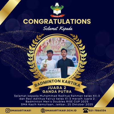 Ravi Radit Juara 2 Rise Cup 2025