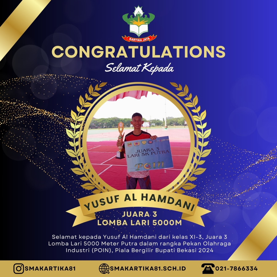 YUSUF AL HAMDANI - JUARA 3 LOMBA LARI PUTRA 5000meter