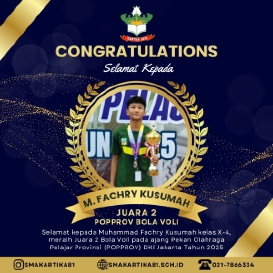 M. FACHRY KUSUMAH - JUARA 2 PORPROV BOLA VOLI
